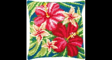 Vervaco - Kruissteekkussen kit - Bloemen botanical - PN-0179963 - Borduren - Borduurpakket - Borduurpakket volwassenen - Borduurpakket kind