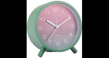 Karlsson Wekker Gradient - Lichtgroen - 11.5x11.5x11.5cm - Modern - Wekker voor slaapkamer - Wekkers
