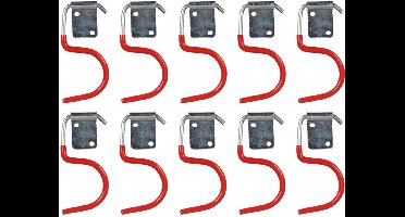Benson ophanghaak - 10x stuks - gereedschapshaak - metaal - schuur / werkplaats