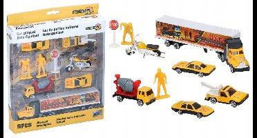 VERSNELLINGSBAK Resoraki metalen autospeelgoedset 9-delig 1:64