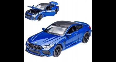 BMW M8 1:32 Model Auto - Blauw, Metaal, LED, Geluid