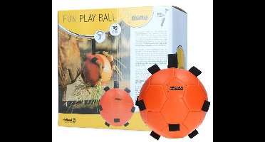 Excellent Horse Fun Play Ball - Ø 19 cm - Paardenspeelgoed - Voederbal voor Paarden - Slowfeeder Paard - Geschikt voor Traktaties - Oranje