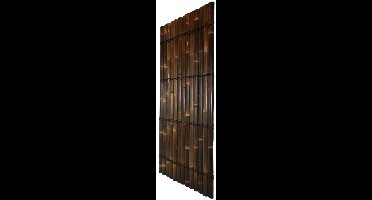 TuinChamp Bamboescherm zwart half rond 200x90cm