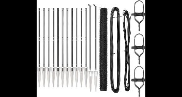 vidaXL - Hekpaal. - Grijs