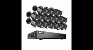 4-delige 3K Beveiligingscamera Set – Buitencamera – Dome Camera – PoE Camera – Bewakingscamera – AI Detectie – Kleurennachtzicht tot 30 m – Ingebouwde Microfoon