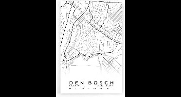 Walljar - Stadskaart Den Bosch Centrum - Muurdecoratie - Poster