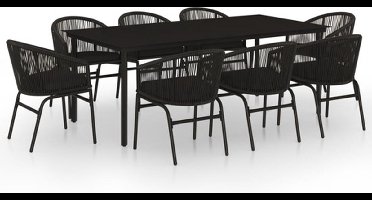 vidaXL - 9-delige - Tuinset - zwart