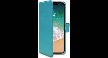 Celly Boekmodel iPhone XS / X - Turquoise
