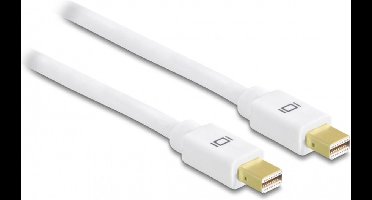 Delock - Mini DisplayPort Beeldscherm Kabel - wit - 2 meter