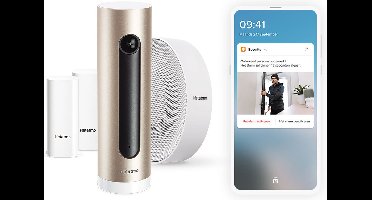 Netatmo Slimme Binnencamera Bundle - 1x Binnencamera, 1x Alarm en 2x Sensoren - Bewegingsdetectie - Nachtzicht - Werkt met Google Home en Apple HomeKit