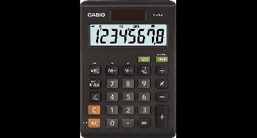 Casio MS-8B Bureaurekenmachine werkt op zonne-energie, werkt op batterijen Zwart Aantal displayposities: 8