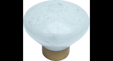 PTMD Redina Tafellamp - 20 x 20 x 17 cm - Glas - Wit