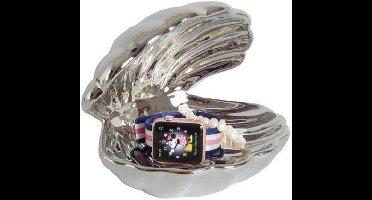 sieradenhouder Clam Light 17 x 15 cm zilver