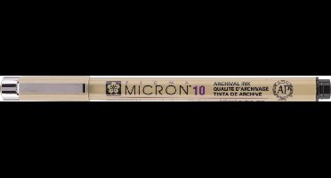 Sakura Pigma Micron 10 Fineliner Pen - Zwart, 0.6mm