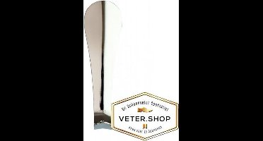 Metalen schoenlepel met haak - 15cm - Verchroomd nikkel - merk Mephisto