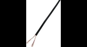 TRU COMPONENTS 93030c532 Draad 2 x 1 mm² Zwart 25 m