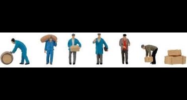 Faller - Freight workers with parcels and barrels - FA151609 - modelbouwsets, hobbybouwspeelgoed voor kinderen, modelverf en accessoires