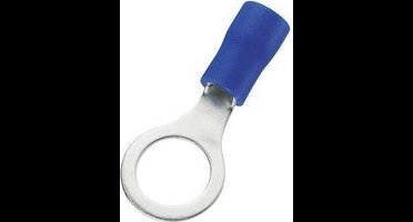 TRU COMPONENTS 746581 Ringkabelschoen Dwarsdoorsnede (max.): 2.50 mm² Schachtdiameter: 8.4 mm Deels geïsoleerd Blauw 10