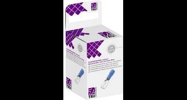 TRU COMPONENTS T1904C045 Assortiment platte stekkers Insteekbreedte: 2.80 mm Insteekdikte: 0.80 mm 180 ° Deels geïsolee