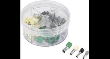 TRU COMPONENTS 739705 Assortiment adereindhulzen 4 mm², 6 mm², 10 mm², 16 mm² Deels geïsoleerd Grijs, Zwart, Ivoor, Gro