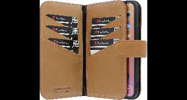 iPhone 12 Pro Max Bookcase hoesje - Pierre Cardin - Effen Bruin - Leer
