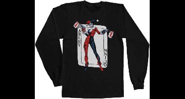 DC Comics Batman Longsleeve shirt -S- Harley Quinn Card Games Zwart
