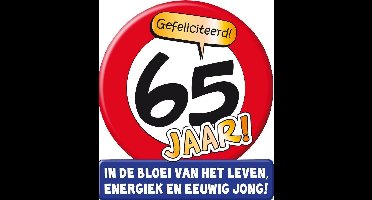 Wenskaarten - 65jr verkeersbord
