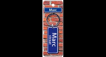 Paper Dreams Sleutelhanger Straatnaam Marc 9 Cm Staal Blauw