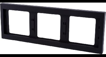 Berker K1 Inbouw Afdekraam 3-Voudig Horizontaal Antraciet