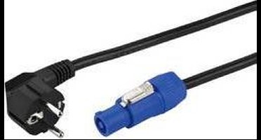 Monacor AAC-115P Stroom Aansluitkabel [1x Randaarde stekker - 1x PowerCon-stekker] 2.00 m Zwart