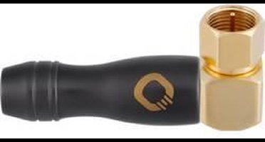 Oehlbach D1C62010 F-stekker, haaks Verguld Aansluitingen: F-stekker 1 stuk(s)