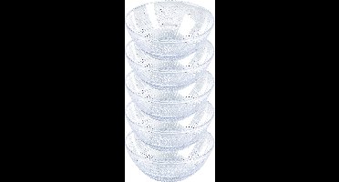 PlasticForte Schaaltje - kristal stijl - kommetje - 10x - kunststof - D13,5 x H5 cm