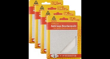 Deltafix Anti-krasvilt - 4x knipvel - wit - 90 x 100 mm - rechthoek - zelfklevend - meubel beschermvilt