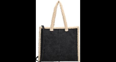 Beagles Laredo Hand & Schoudertas Shopper Teddy Kunstleer - Tote Bag - Dames Tas - Zwart