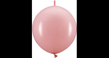 Partydeco - Licht roze linking balloons - 33 cm - 20 stuks