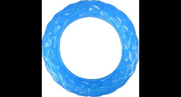 Flamingo Hondenspeelgoed Crystal Ring Feeder - Blauw - 22 cm