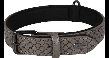 Hond Halsband met neopreen Patti Grijs XL 47-57cm 30mm