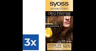 Syoss Oleo Intense - Haarverf - 5-86 - Licht Bruin - 115ml x 3