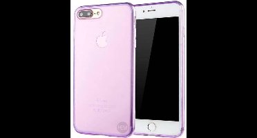 HEM Paars Transparant Siliconen Hoesje Geschikt Voor iPhone 7, 8 En SE (2020 & 2022) – Flexibele TPU Backcover – Doorzichtig Telefoonhoesje