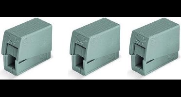 Wago Kroonklem - 224-101 2,5mm² - Enkele Geleider Klem - Grijs - 3 Stuks