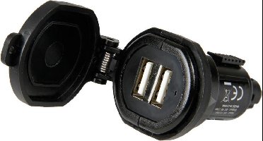 Lampa Dubbele USB Poorten - DIN-Oplader voor Auto Aanstekerplug - Snelladen - 2700 mA - 12/32V