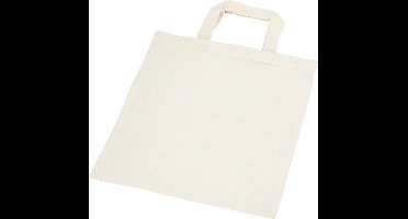 Creative Katoenen Tas 30 X 33 Cm Crème