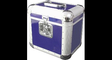 Roadinger LP opbergsysteem Platenkoffer ALU 75/25, rounded, blue - Vinyl Koffer