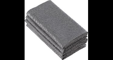 servetten Kalahari 51 x 51 cm katoen donkergrijs 4 stuks