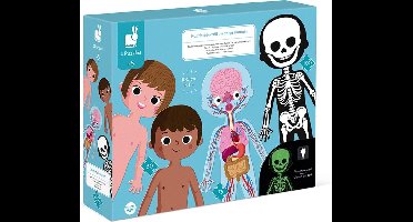 Janod - Educatieve puzzel - Het menselijk lichaam - 4-in-1 Puzzel