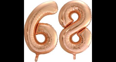 Folieballon nr. 68 Rosé Goud 86cm