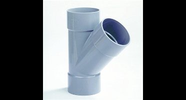 Dyka T-stuk 3x lijmmof 45° PVC keurmerk BRL52100 75 x 75mm