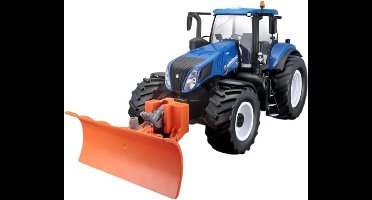 Maisto Tech New Holland T8.320 SNOW PLOW - 27Mhz (3 Bands) battery not incl. blauw schaalmodel 1:16