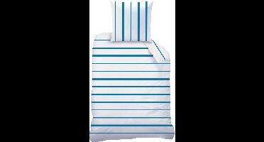 Matt & Rose Dekbedovertrek Blue Stripes - Eenpersoons - 140 x 200 cm - Katoen