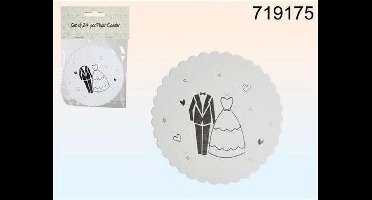 Onderzetter huwelijk, 24stuks Kindercrea